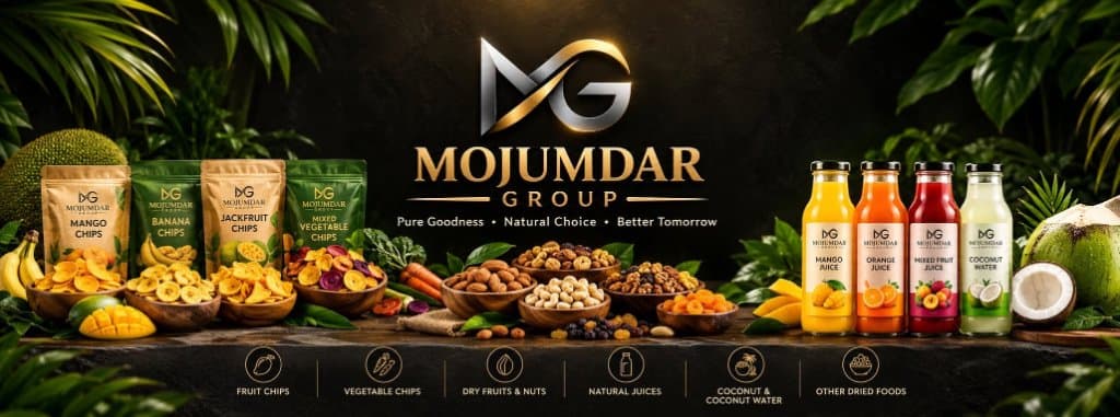 Mojumdar Group Official Brand Banner - Pure Goodness, Natural Choice, Better Tomorrow